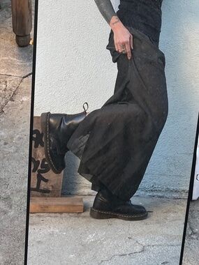 Vtg Yohji Yamamoto runway maxi skirt 100 silk size small semi sheer 90s cbk 80s